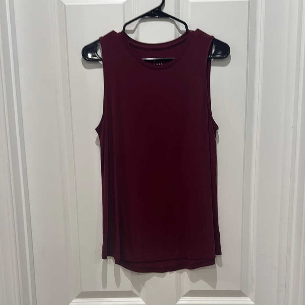 A New Day Red Sleeveless Tank Top with Rounded Neckline